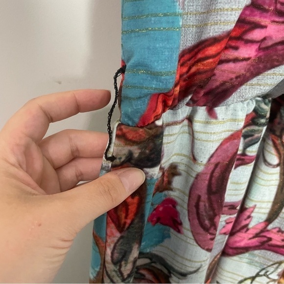 [Desigual] Women's Beaded Neckline Printed Elastic Waist Sleeveless Dress - Picture 3 of 8